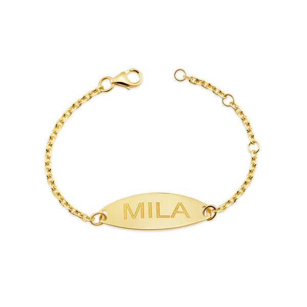 Kid’s Oval ID Engravable Bracelet